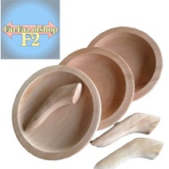 KAYU Wooden Mortar And Pestle diameter -+ 20cm set Of Wooden Mortar And Pestle