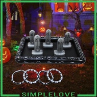 [Simple] Inflatable Gravestone Ring Toss Game, Halloween Party Game Favor, Halloween Toss