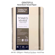 Toned Paper Hand Book Grateful A4 A5 200gsm