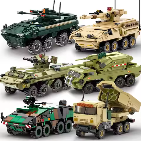 Military WW2 DANA-M2 M142 HIMARS Boxer Armored Vehicle Building Blocks DIY VPK-7829 BTR-4 Tank IFV B