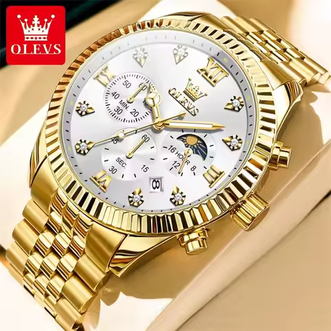 OLEVS Brand Watch Trendy Personalized Fashion Waterproof Luminous Quartz Men's Watch 2932