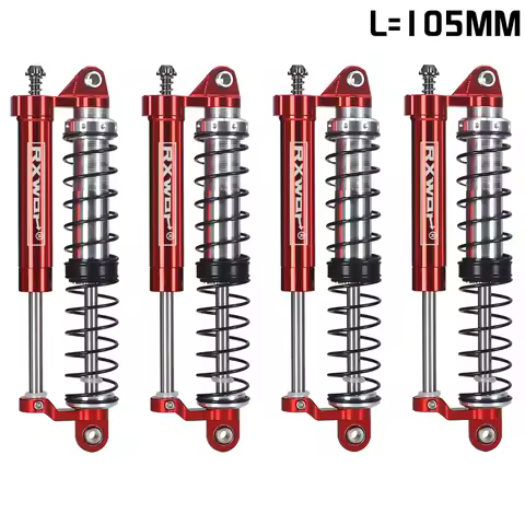 Adjustable Oil L=105mm Metal Negative Pressure Shock Absorber Double Damper For 1/8 Rc Crawler Car M