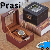 PRASI Watch Box, 1 Watch Slot Leather Watch Storage Box, Portable Wood Watch Collection Box Gift