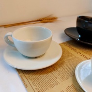 Glass Ceramic Coffee Cup Shot With Handle Size 2 Ounces 6 8 Durable White Black