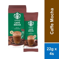 STARBUCKS Premium Coffee Mixes Caffè Mocha, Coffee Mix Sticks 56g Box of 4 x 22g