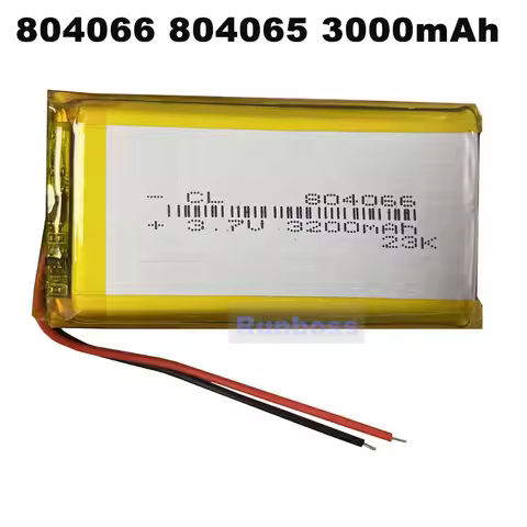 1-10PCS 804066 804070 3.7V 3200mAh Li-Polymer Rechargeable Battery for tablet pc power bank GPS Led 