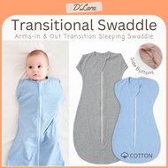 D'LARA Premie Newborn 3-in-1 Amrs-In Arms-Out Sleeping Swaddle Baby Zip Swaddle Bedung Zip Baby |  T