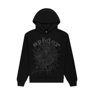 เสื้อฮู้ดลายเว็บผีเสื้อสีดำ Phantom Sp5der Hoodie เสื้อฮู้ดผู้ชาย ทรงหลวม ไม่ต้องรีด ฤดูใบไม้ร่วง ปก