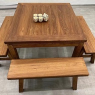 Dining Table Household Combination Square Square Square Table Stool Old Elm Baxian Table Antique Ret