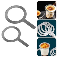 Stainless Steel Gaskets Milk Tea Cup Baking Ring Creme Brulee Ring Tea Gasket Coffee Baking Cover To