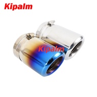1 Piece Adjustable Burnt Blue / Stainless Steel Exhaust Tip Tail End Pipe Muffler Tips For AUDI A4L 