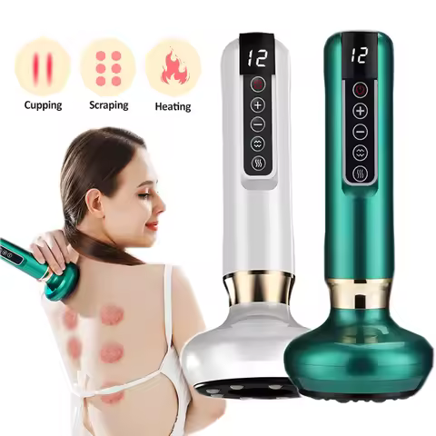 Intelligent Suction Medical Cupping Set Beauty Massager Glass Jars Anti Cellulite Cupping Vacuum Sli