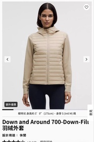 全新 Lululemon Down and Around 700-Down-Fill 羽絨外套