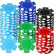 LaRandom 100 Pcs 11.5 Gram Poker Chips ABS Monte Carlo, 40 mm Bingo Chips Tokens Markers Blank Count