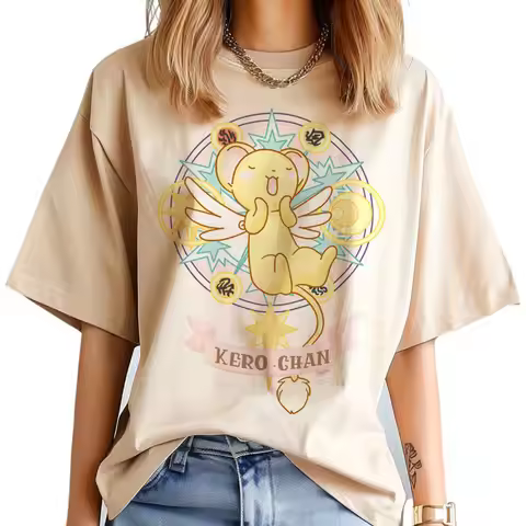 Sakura Card Captor t-shirt women korean clothes Breathable Gothic 80s t-shirt Y2k Classic Comfortabl