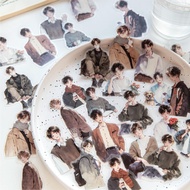 ENWEI 30 Pcs [Heartbeat Youth Series] Lovely Journal Stickers Foggy PET Sticker Paper Scrapbooking M