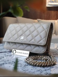 Chanel Chain Wallet Etoupe AP0250 Caviar