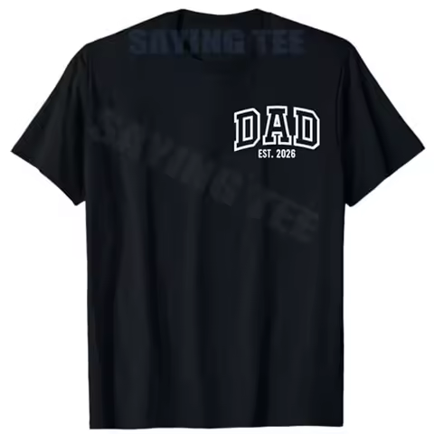 Promoted To Dad Est 2026 Daddy To Be Gifts First Time Dad T-Shirt Pregnancy Announcement Saying Tee