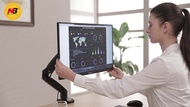 ขาตั้งจอคอมแบบ 1จอ NB F80 (รับจอ17"- 30")PC Monitor Arm Adjustable Gas Spring Full Motion Desktop LCD