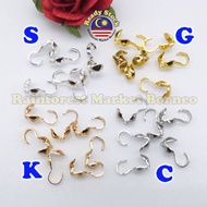 JA2036 Clamshell Bead Tip, Gold Plated Bead Tips , Crimp , Cover End, Knot tip cover DIY Jewelry Mak