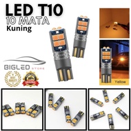 LED T10 Premium AES 10 Smd 3030 Led High Power 5 watt WARNA KUNING