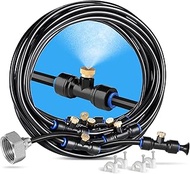 HOMENOTE Misting Cooling System, 26FT (8M) Misting Line + 7 Brass Mist Nozzles + Brass Adapter(3/4")
