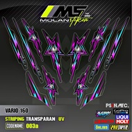 Decal Sticker Striping Transparent Variations Uv Vario 160 Star Honda Vario 160 Bintang Click 160 De