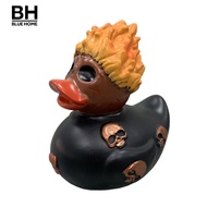 【BH】 Resin Duck Figurine Cartoon Duck Ornament Gothic Skull Duck Figurine Halloween Decoration for H