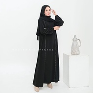 MUSLIM FASHION Black Abaya Balloon Sleeve Abaya Dress Turkey Abaya Muslimah Dress Almeera Plain Abay
