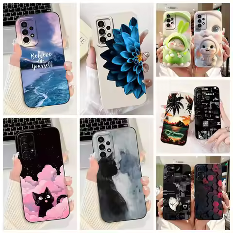For Samsung Galaxy A53 5G Case SM-A536B Cute Candy Fashion Painted Cover Soft Silicone Case For Sams