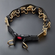 Stainless Steel Pet Dog Chain Medium Large Black Braided Curb Chain Dog Training Husky Doberman Coll