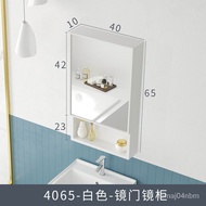 XY！Alumimum Bathroom Mirror Cabinet Wall-Mounted Bathroom Smart Mirror Box Toilet Bathroom Mirror with Shelf Dressing