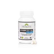 Health As It Ought To Be Vitamin D3+K2 Supplement | Supports Healthy Bones and Immune Health | 60 Ca