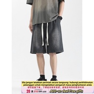 AT Denim Shorts Men's Summer Thin Pirate Shorts Trendy Men Trendy Brands Boys Pants Men's Casual Sho