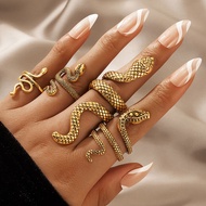 Gothic Hip-Hop Punk Snake-Shaped Ring