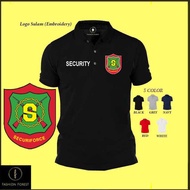 Baju logo Sulam Polo Classic T Shirt Embroidery Logo SECURITY SECURITYFORCE FOR MEN & WOMRN Uniform 