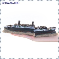 [chiwanjibc] Aquarium Titanic Shipwreck Statue Resin Fish Tank Decoration Ornaments Large Aquarium D