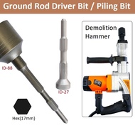 PilingBit27.5 Ground Rod Driver Earth Hammer Ground Rod Driver Bit Electri Pick Lightning Protection
