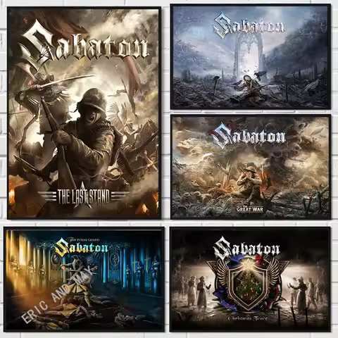 Poster Metal Sabaton Heavy Band Canvas Printing Music Wall Decor Gaming Wall Decor The Great War Liv