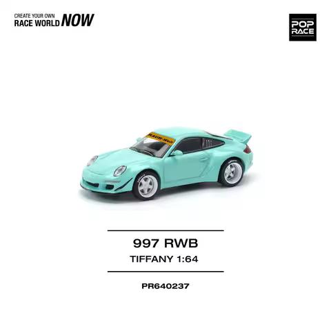 POPRACE 1/64 997 RWB Tiffany Blue Alloy car model