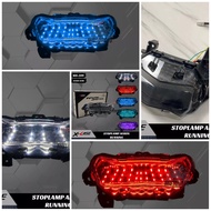 Stop Lamp Plus Brake Sen Colisium Yamaha Aerox New NVX 2020 Running Manual 7 8 Modes 3in1 Socket PNP