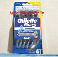 GILLETTE Blue 3 Comfort Comfortgel Isi 4 Pisau Cukur