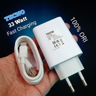 Tecno 33 Watt Charger Built-in HP Spark 20 pro || Spark 20 pro + Fast Charging Original 100% Authent