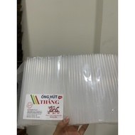 500 grams of clear white plastic straws 6