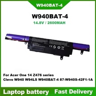 W940BAT-4 Laptop Battery For Clevo 87-W940S-42F1-1A W940 W94LS / Acer One 14 Z476 series Battery