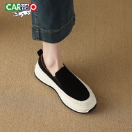 A-6💚Cartelo Crocodile（CARTELO）Thick-Soled Casual Platform Shoes Spring and Summer Slip-on British Style Fisherman Single