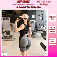 Women's gym shorts with butt elastic, women's mid-length sports pants, cool and elastic, sweat-absor
