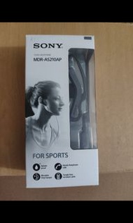 Sony 黑色 MDR-AS210AP  掛耳式 運動 耳機