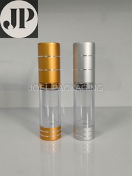 BOTOL AIRLESS 15 ML AKRILIK ACRYLIC BOTTLE GOLD SILVER MATTE 15ML PUMP