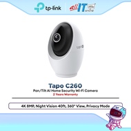 TP-Link Tapo C260 4MP 2K Pan Tilt WiFi Security Camera AI Motion Detection Night Vision Two-Way Audi